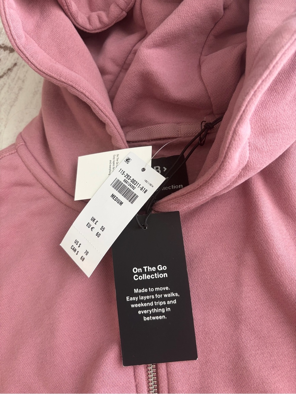 Abercrombie & Fitch Dusty Rose Zip-Up Hoodie - Picture 2 of 2